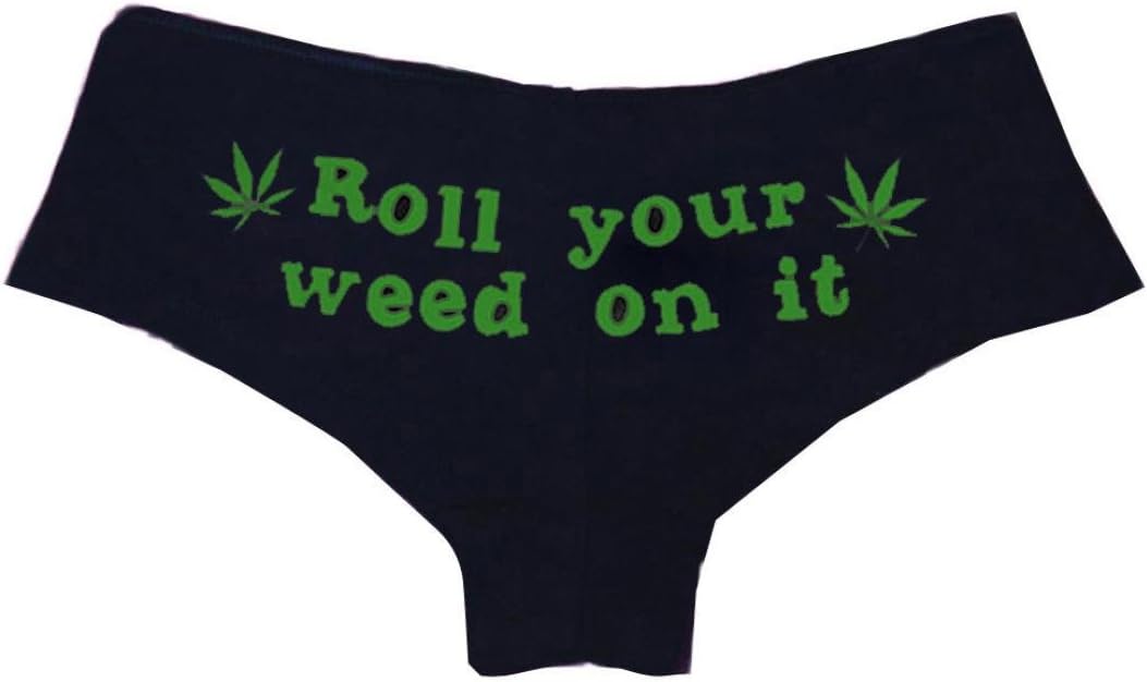 Fashion Lingerie Women G-String Printing Briefs Letter Panties Thongs Roll Your Weed on it