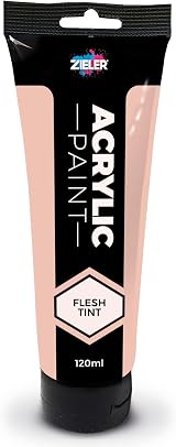 Zieler 120ml Acrylic Paints Flesh Tint - Premium Artist Quality view 1