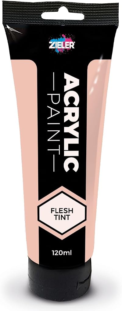 Zieler 120ml Acrylic Paints Flesh Tint - Premium Artist Quality