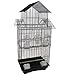 Mcage Large Canary Parakeet Cockatiel Lovebird Finch Roof Top Bird Cage with Stand -18″x14″x63″Blackthumb 1