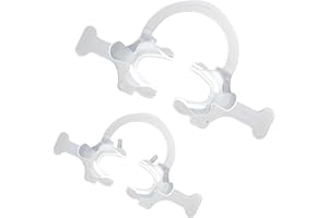 AIOCOID Dental Cheek Lip Retractor for Teeth Whitening Mouth Opener C-Shape with Handle White（Size Kids and Large）