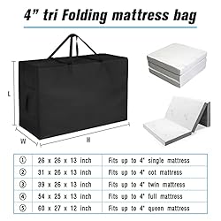Jungda Folding Mattress Storage Bags,Trifold Memory