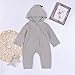 DRESHOW Baby Cartoon Onesies Dinosaur Romper Long Sleeve One piece Jumpsuit Grey 6 12 Months  90