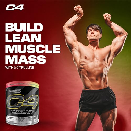 Cellucor C4 Ultimate Pre Workout Powder - Sugar Free Preworkout Energy with 300mg Caffeine and Creatine for Men & Women - Strawberry Watermelon, 20 Servings
