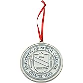North Carolina Tar Heels University Seal Metal Christmas Ornament