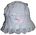 N'Ice Caps Baby Girls Lacy Open Back Bonnet with Ribbon