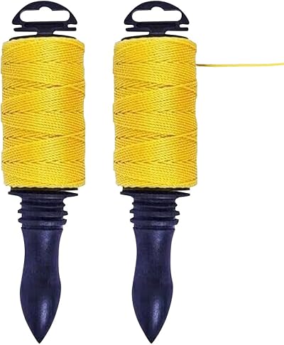 BARGAINS-GALORE 2x Builders Line Rope 100m Bricklaying Groundwork Fast Reel
