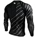 Hayabusa Metaru Charged Long Sleeve Brazilian Jiu Jitsu Rash Guard Shirt (Black, L)