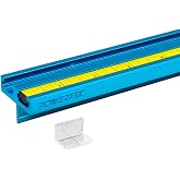 POWERTEC 71131 Aluminum Double T-Track Fence Cap Kit, Right to Left Adhesive Tape Measure and Plastic Insert, Anodized Blue