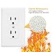 Outlet Covers, White Wall Plates Light Switch Power Plug Cover, 1-Gang Duplex Decorative Electrical Plate Kit, Unbreakable Polycarbonate Material, Standard Size Replacement Faceplates, 12 Pack
