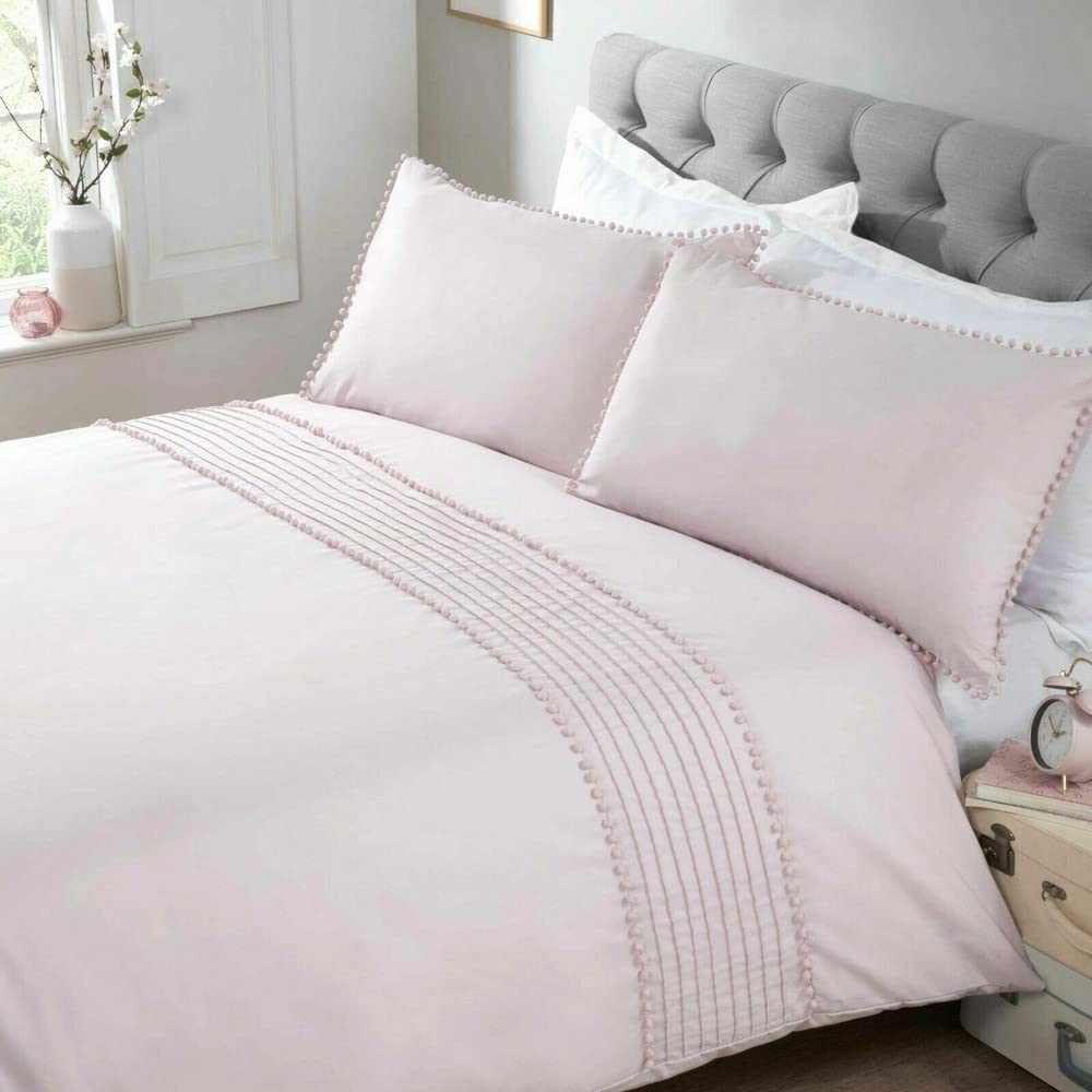Rapport Pompom blush duvet set, Super King