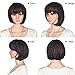 12 inch Short Braids Wigs for Black Women, African American Synthetic Crochet Box Braid Wigs with Bangs (1B/30)