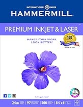 Hammermill Paper, Premium Ink & Laser Poly Wrap, 24lb, 8.5x11, Letter, 97 Bright 500 Sheets / 1 Ream (166140R) Made In The uSA