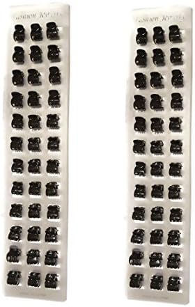 Set of 72 Black Mini Claw Hair Clips