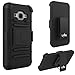 Core Prime Case, LK [Heavy Duty] Black Armor Holster Defender Full Body Protective Hybrid Case Cover with Belt Clip for Samsung Galaxy Core Prime