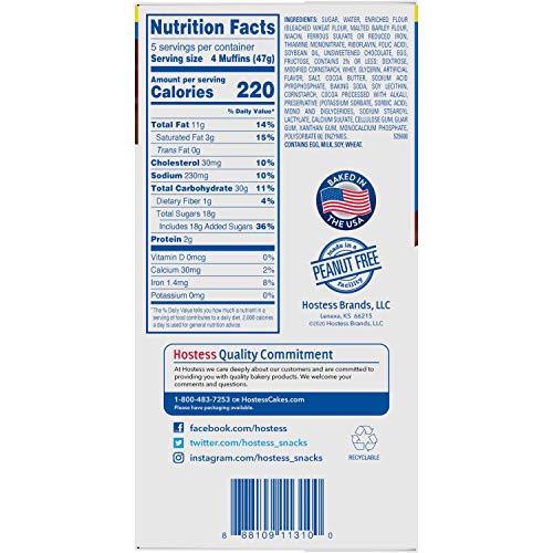 HOSTESS CHOCOLATE CHIP MINI MUFFINS MULTIPACK, 10 OZ