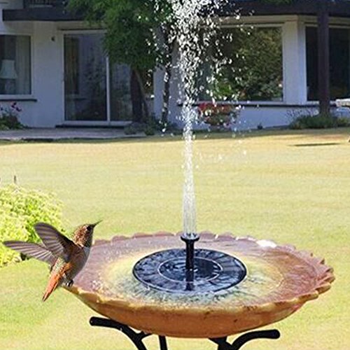 image for G-Texnik Solar Fountain, Solar Powered Bird Bath Fountain Pump 1.4W So