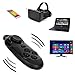 Ctronics® Wireless Bluetooth Gamepad Remote Controller Compatible with 3D TV VR Camera Glasses Selfie Shutter Wireless Bluetooth Mouse Music Player iPhone iPad Ebook Tablet PC TV (Black)