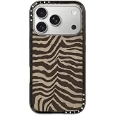 CASETiFY Magnetic for iPhone 17 Pro Case, PC/TPU Compact Case, Black Bumper | Slim and Sleek, Compatible with Magsafe, 4ft. 2x Military Grade Tested Drop Protection | Zebra-Brown Pattern