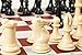 Quadruple Weight Tournament Chess Game Set - Chess Board Game with Staunton Camel Chess Pieces, Red Vinyl Chess Board