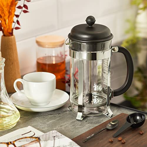 Bodum Caffettiera French Press Coffee Maker, Black Plastic Lid and