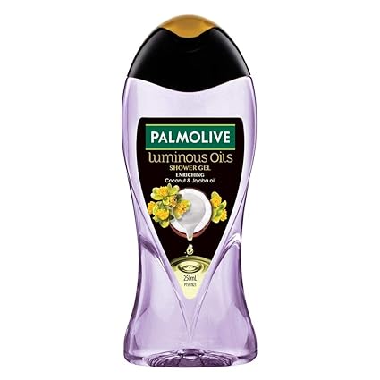 Palmolive Body Wash Luminous Enriching, 250ml Bottle, Shower Gel with Coconut & Jojoba Oil