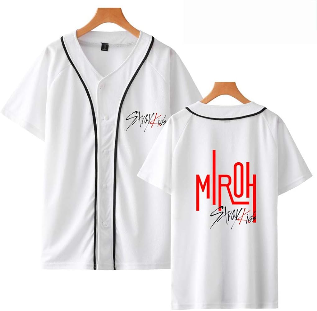 Stray Kids Camiseta Blusas Estampadas de Camiseta de béisbol de Verano Personaliza Camisa de Manga Corta Unisex (Color : A01, Size : XS): Amazon.es: Ropa y accesorios
