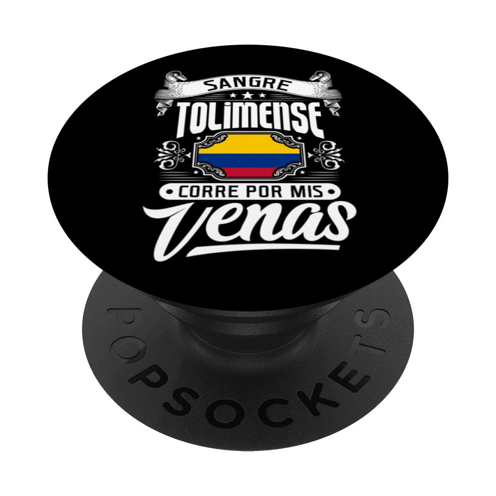 Sangre Tolimense Corre Por Mis Venas. Bandera de Colombia PopSockets Swappable PopGrip