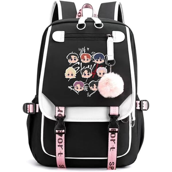 Amazon.com: Alikpop USB Black Backpack Pink Shut Down Korean