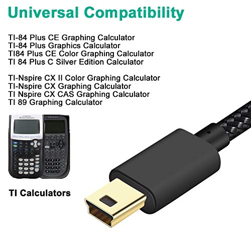 USB Charger Cord for TI-84 Plus CE Graphing Calculator,TI 89,TI-Nspire ...