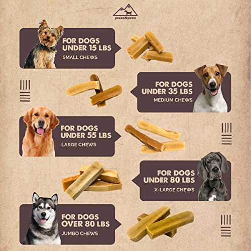 peaksNpaws Premium Yak Cheese Dog Treats Natural Yak Chews from