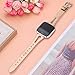 QIBOX Leather Bands Compatible with Fitbit Versa/Versa 2, Slim Vintage Leather Band Replacement Strap Women Man Wristband Accessories Compatible with Fitbit Versa 2 Smartwatch