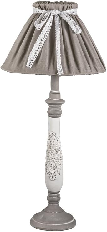 Tischlampe Old Paris Grau Weiss Mit Spitzenverzierung Shabby Chic Landhaus E27 Amazon De Beleuchtung