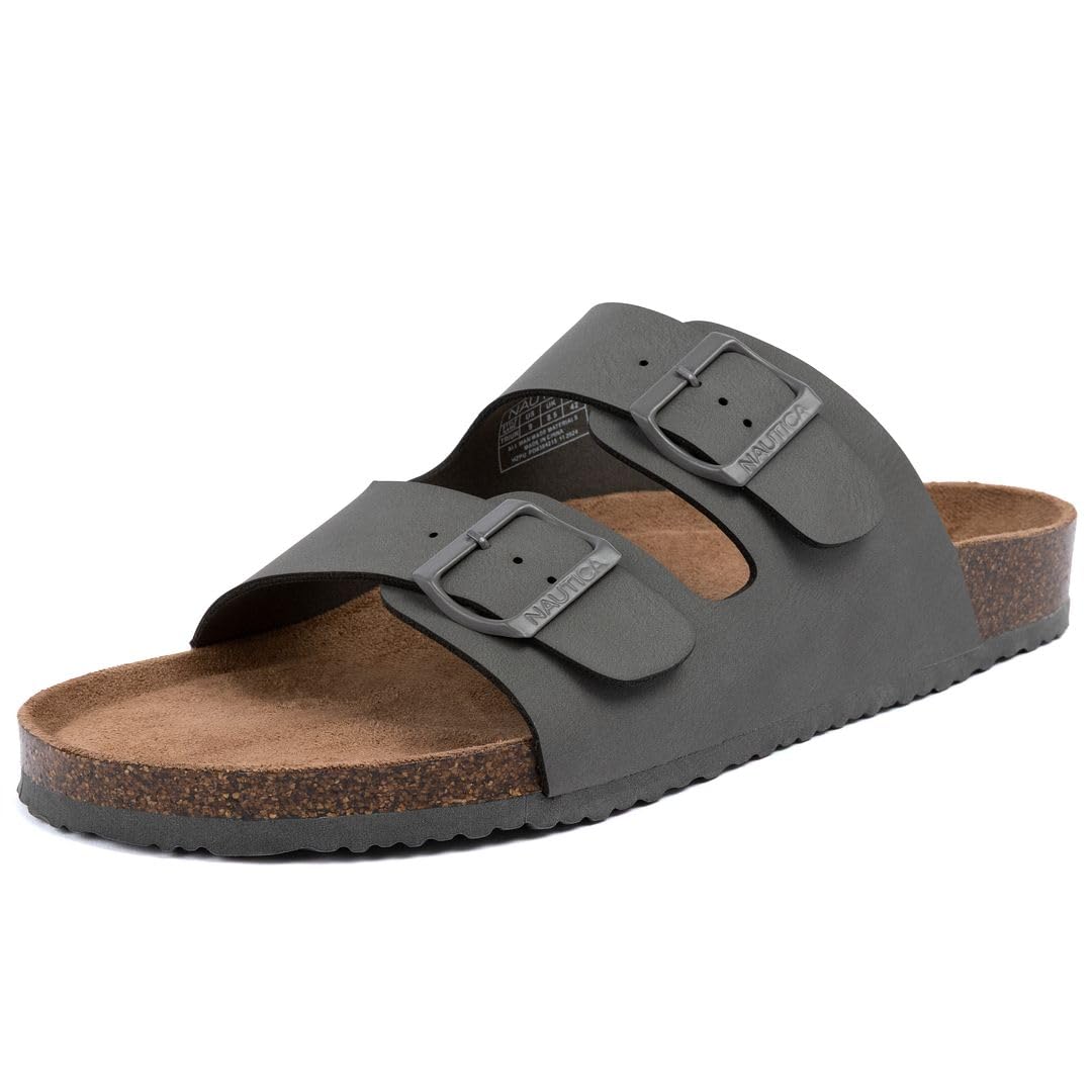 Nautica Men's Double Buckle Slide-Comfort