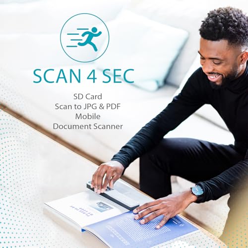 IRIScan Book Portable Scanner Wireless Battery - v5 : 12PPM 1200dpi Hand Scanner, PDF Editor, scan to Word, PDF, XLS, SD Card, Document Scanner, SD, scan Thru USB, Win Mac