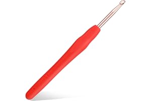 kgxulr 4.5 mm Crochet Hook, Aluminum Soft Grip Rubber Handle Needles Ergonomic Knitting Needles for Beginners and Handmade DIY