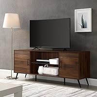 Walker Edison Furniture Company TV Stand, 60 Inch, Dark Walnut