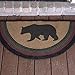 VHC Brands Rustic & Lodge Flooring-Wyatt Tan Bear Half Circle Jute Bedding Accessory, 16.5x33