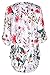 TrendiMax Women Casual Split V Neck Cuffed 3/4 Sleeve Floral Printed Blouses Tops ( 8 Floral Pattern)
