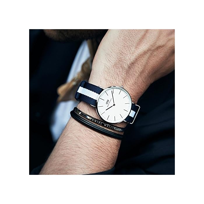 Daniel Wellington Classic Glasgow, Reloj Azul-Blanco/Oro Rosado