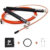 PROCIRCLE Speed Jump Rope - 360° Swivel Ball Bearing - Adjustable - Workout for Double Unders, Exercise, WOD, Outdoor, MMA & Boxing Training