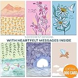 MPFY- Sympathy Cards Large 5" x 7", Pack of 16 with Envelopes, Luxury Storage Box, 6 Unique Designs, Pet Sympathy Card, Condolence Card, Sympathy Card, Sympathy Cards Assortment, Sympathy Cards Bulk