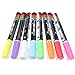 AGPtek 8pcs 3mm Highlighter Fluorescent Liquid Chalk Marker Pen for LED Writing Board