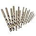 HSS Cobalt Drill Bits 1/4 in.x 4 in.Jobber Length M35 Twist Drill Steel Metal Iron-10Pcs