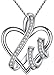 ANEWISH Jewelry Womens Endless Love Heart Pendant Necklace Sterling Silver for Women Girl Lady