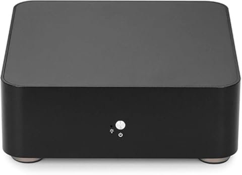 Red tide Cajas De Ordenadores Mainframe Chasis De Aluminio De Escritorio con Puerto USB 3.0 para El Juego De Chasis De Bricolaje Mini Caso Itx Pc,Negro