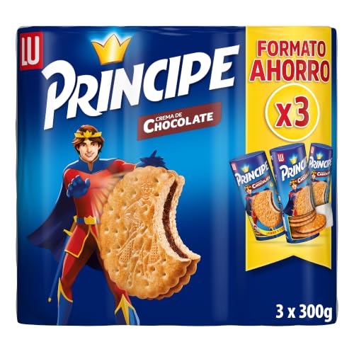 Príncipe Original Galletas Sándwich Rellenas, Chocolate, Pack 3 x 300g