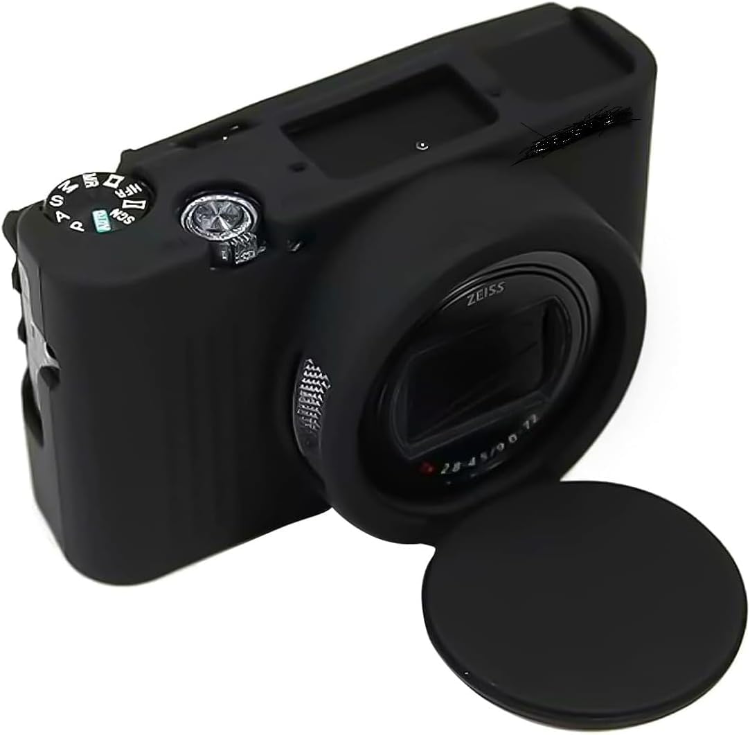 Photo 1 of Camera Case for Sony RX100 III IV V, Soft Silicone Protective Cover Housing Rubber Body Skin for Sony DSC-RX100 III RX100 V RX100 IV Digital SLR Camera Bag Black