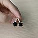 GULICX Gold Tone Black Crystal Dashing Captivating Rhinestone leverback Earring