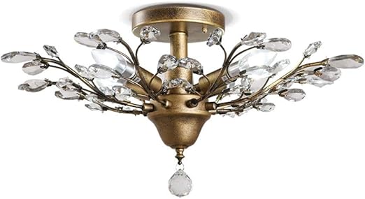 Ceiling Lights Leaf Shape Crystal Old Bedroom Living Room Dining